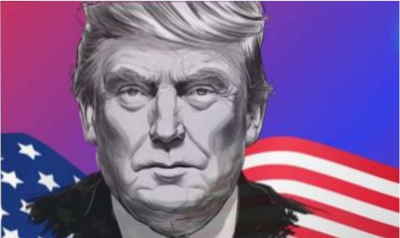 PATRIOT PREMIUM Trump's Face Strong n Determined