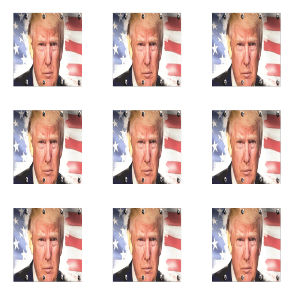 Trump's Face w Bandaged Ear
