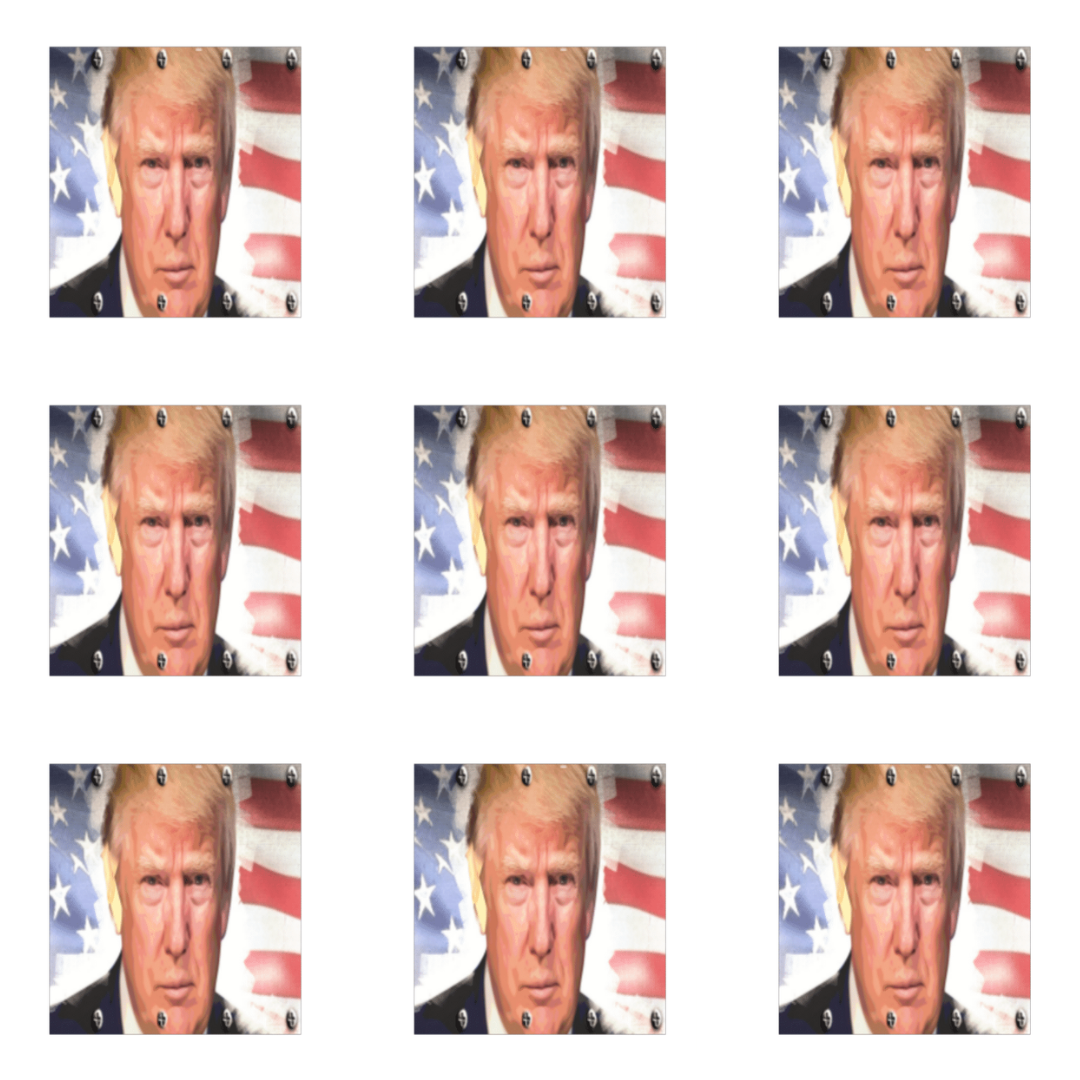 Trump's Face w Bandaged Ear